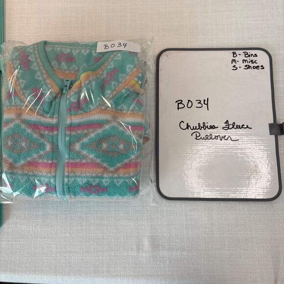 Chubbies Aztec Tribal Print The Flame Commander Unisex 1/4 Zip Fleece Pullover L - Picture 13 of 13